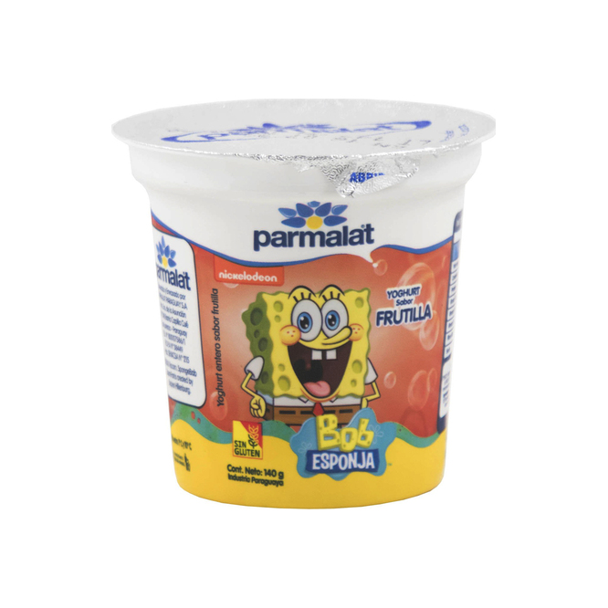 Yogurt sabor frutilla pote Parmalat 140 gramos