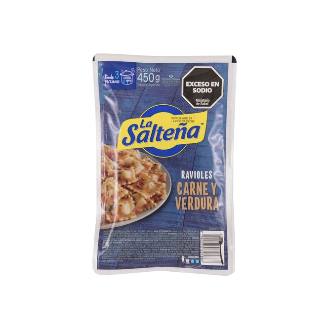 Ravioles de carne y verdura La Salteña 450 gramos