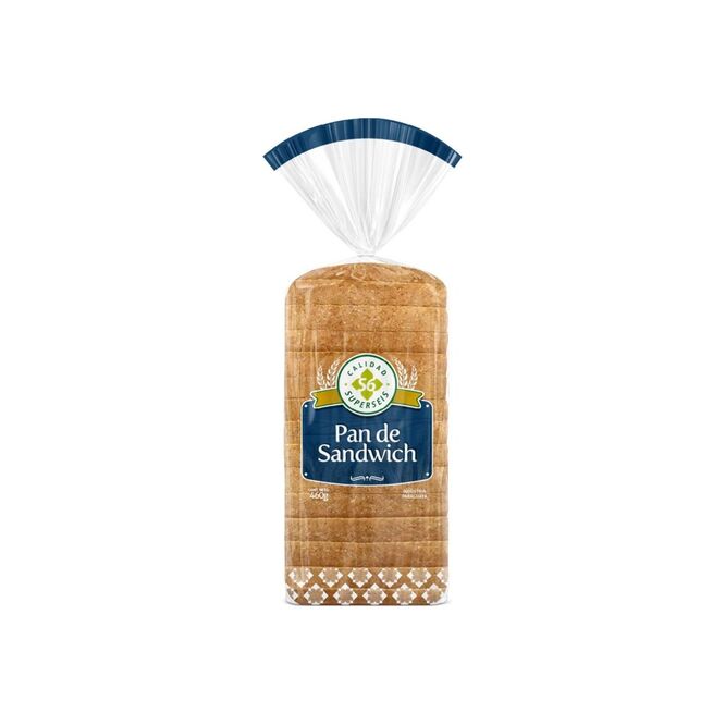 Pan para sándwich blanco chico pv paquete Superseis
