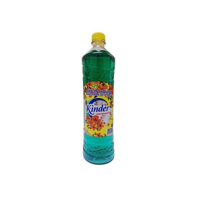 Jabón líquido perfumado en botella descartable Kínder 950 ml
