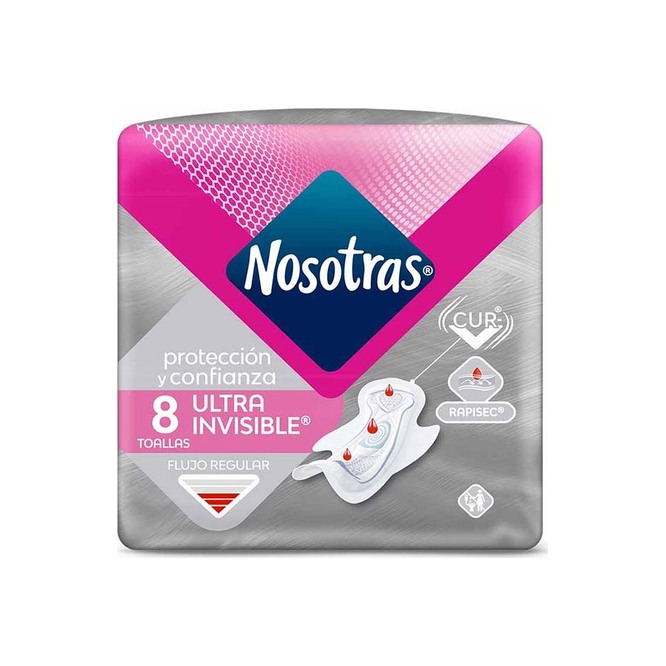 Toallas femeninas ultra invisible Nosotras 8 unidades