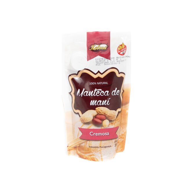 Manteca de maní cremosa doypack Kelwa 250 gramos