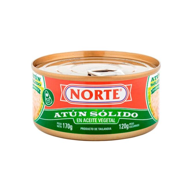 Atún sólido en aceite lata Norte 170 gramos