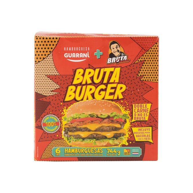 Hamburguesa de carne clásica caja Guaraní 744 gramos
