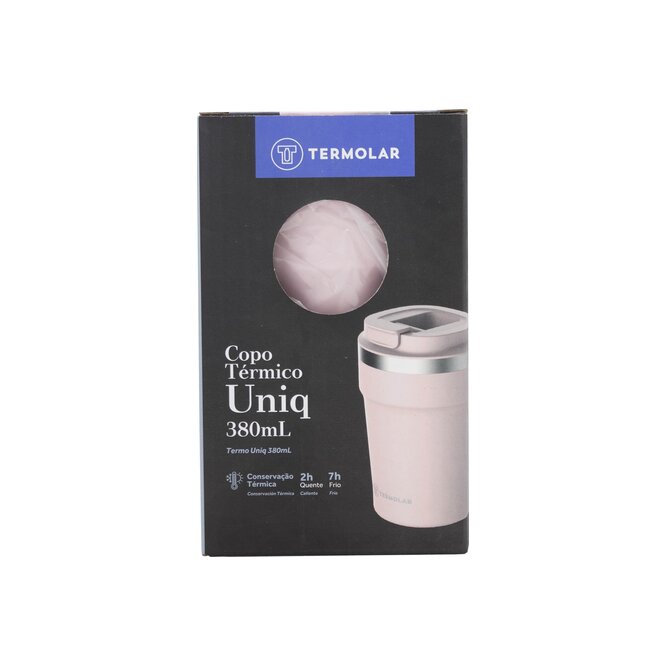 COPO TERMICO UNIQ TERMOLARROSADO 380 ML