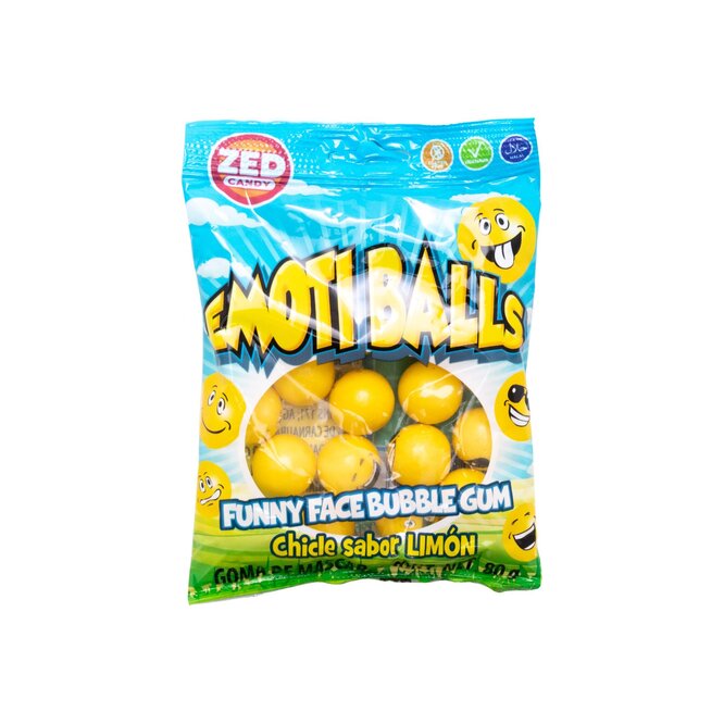 CHICLE LIMON ZED CANDY EMOTI BALLS 80GR