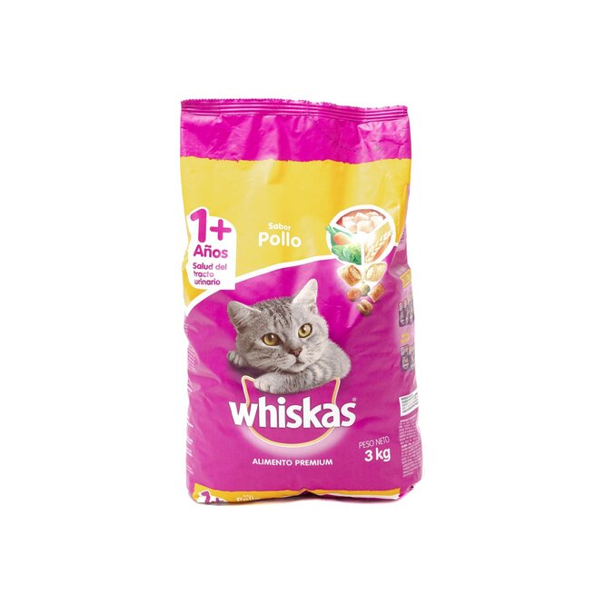 Alimento para gato sabor pollo Whiskas 3 kilos