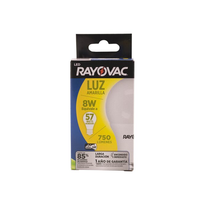 Foco LED Luz Amarilla 8W 750 Rayovac