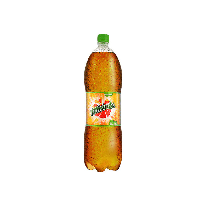 Gaseosa sabor guaraná botella descartable descartable Mirinda 2 litros