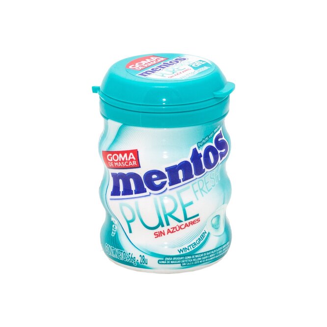 Chicle wintergreen pote Mentos 56 gramos