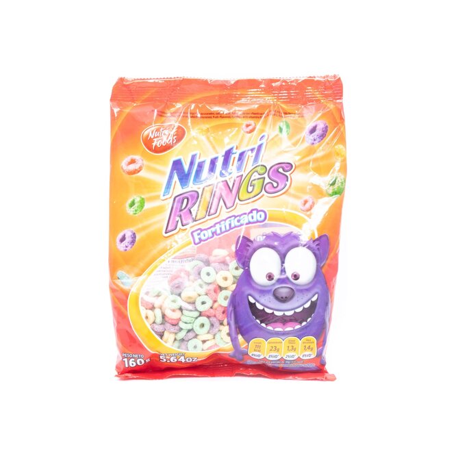 Cereal anillo Nutri Rings en paquete Nutri Foods 160 gramos