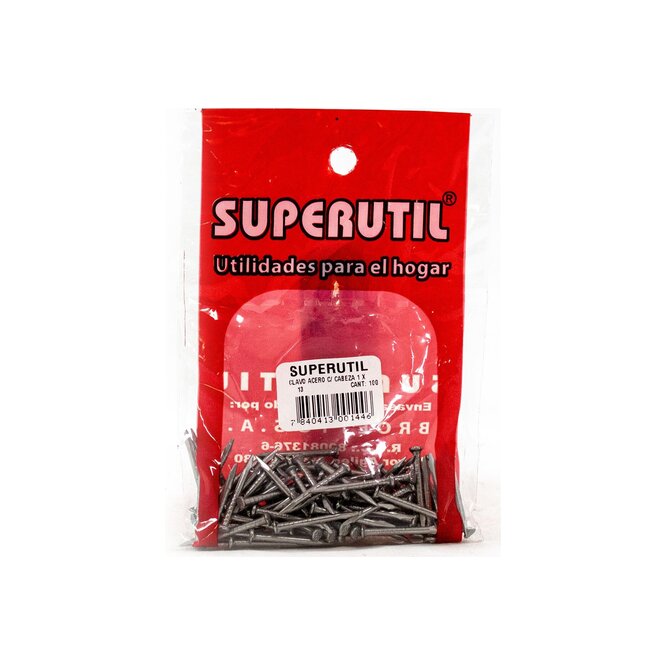 Clavos de acero paquete Superútil 100 unidades