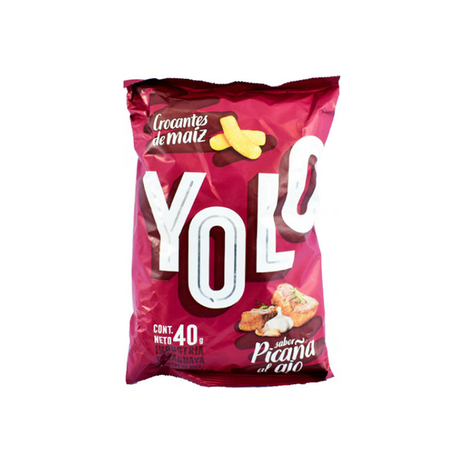 Bocadito de maíz sabor picaña y ajo Yolo 40 gramos