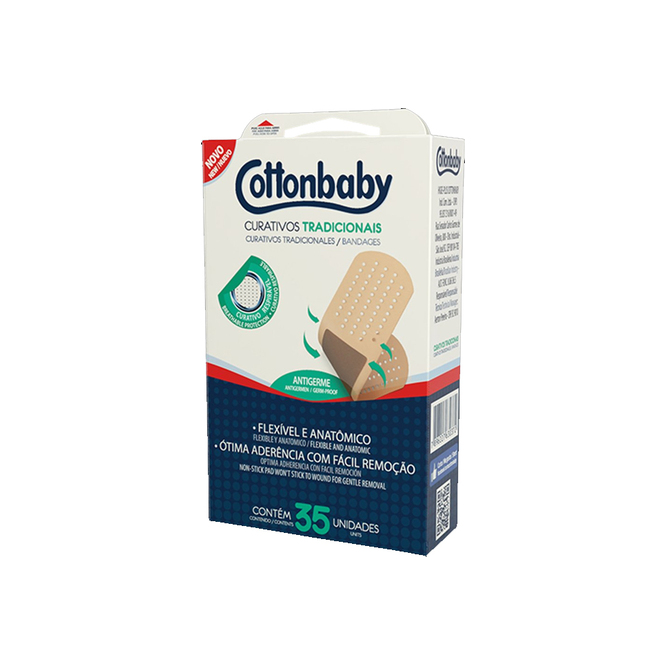 Curita tradicional caja Cottonbaby 35 unidades