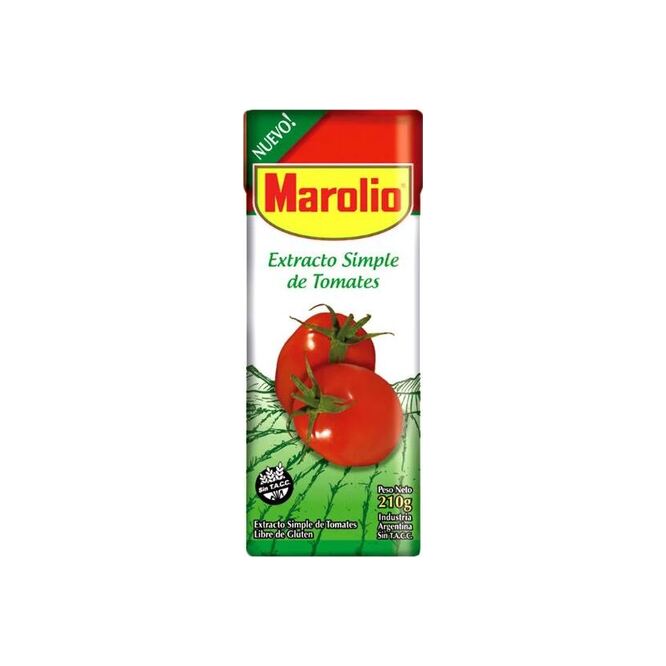 Extracto de tomate simple tetra Marolio 210 gramos