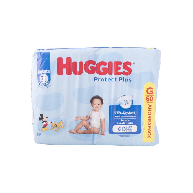PAÑAL DESECH HUGGIES PROTECT PLUS G 60UN