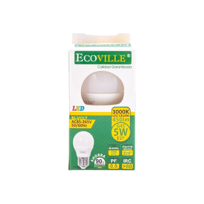 Foco Led Luz Cálida 5W 450 LM Ecoville