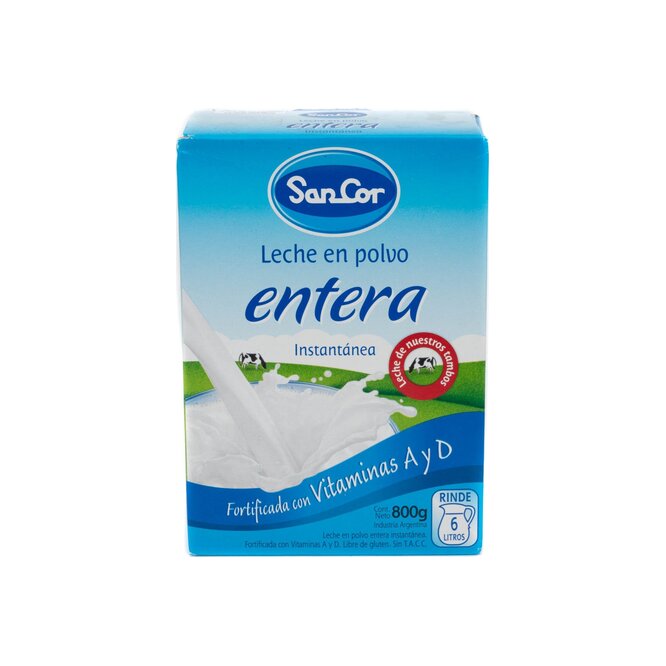 LECHE E/POLVO 800GR SANCOR CAJA