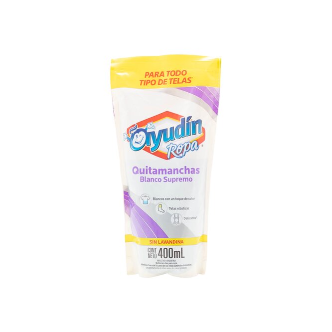 Quitamanchas para Ropa Blanco Supremo en doy pack Ayudin 400 ml