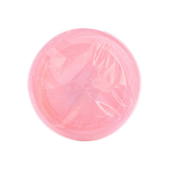 Plato biodegradable rosado 23 cm Corinter 5 unidades
