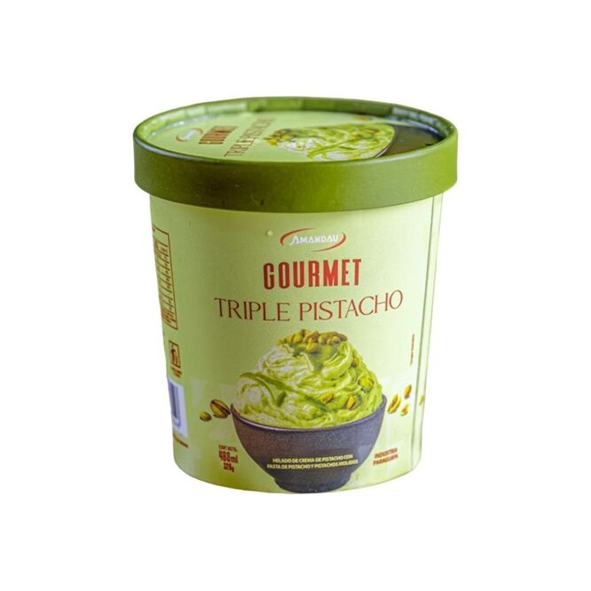 Helado Gourmet de crema de pistacho Amandau 480 ml