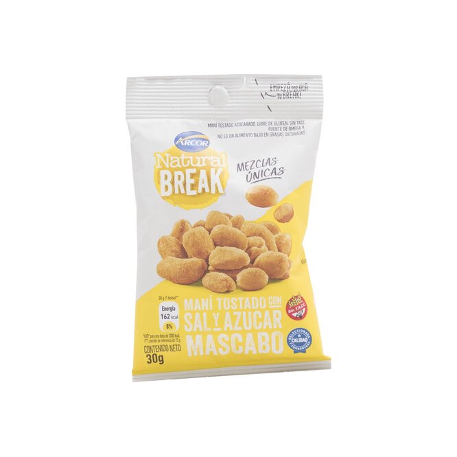 MANI TOSTADO 30GR NATURAL BREAK MEZC UNI