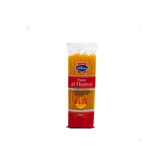 Pasta al huevo spaghetti Las Acacias 500 gramos