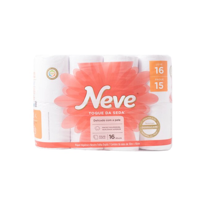 PAPEL HIGIEN DOBLE HOJA16 ROLLOS NEVE