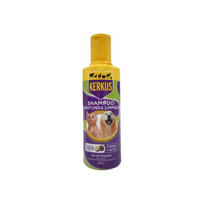 Shampoo para perros y gatos aroma coco en frasco Kerkus 250 ml