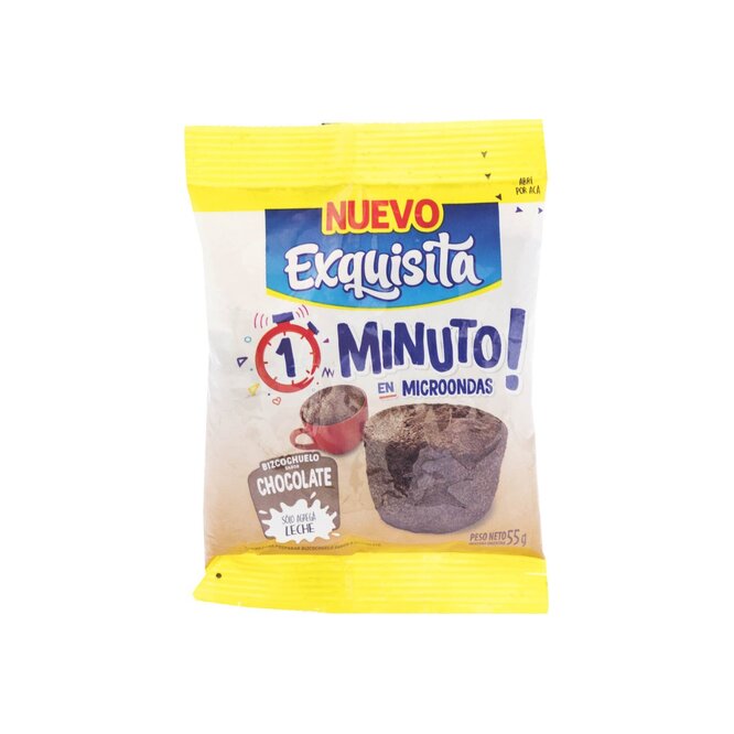 POLVO P/BIZCOCHUELO EXQUISITA CHOCOL 55G