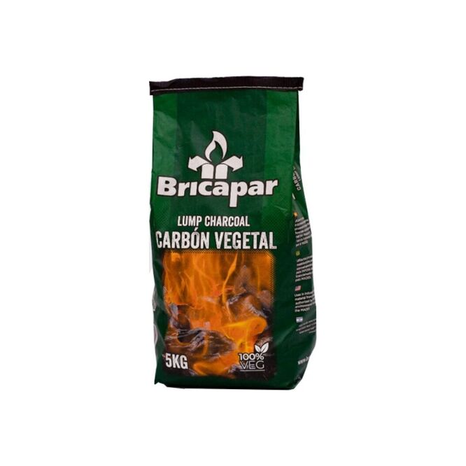 Carbón vegetal en paquete Bricapar 5 kilos