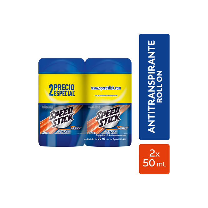 Desodorante Xtreme pack 2 unidades Speed Stick 50 ml