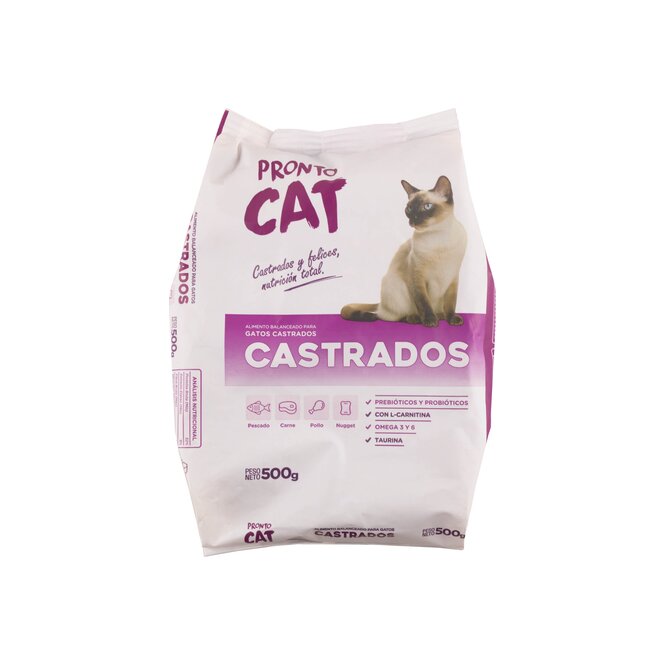 Alimento para gato castrado Pronto cat 500 gramos
