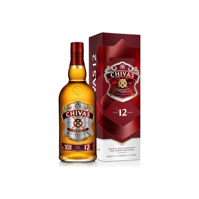 Whisky 12 años Chivas Regal 1 litro