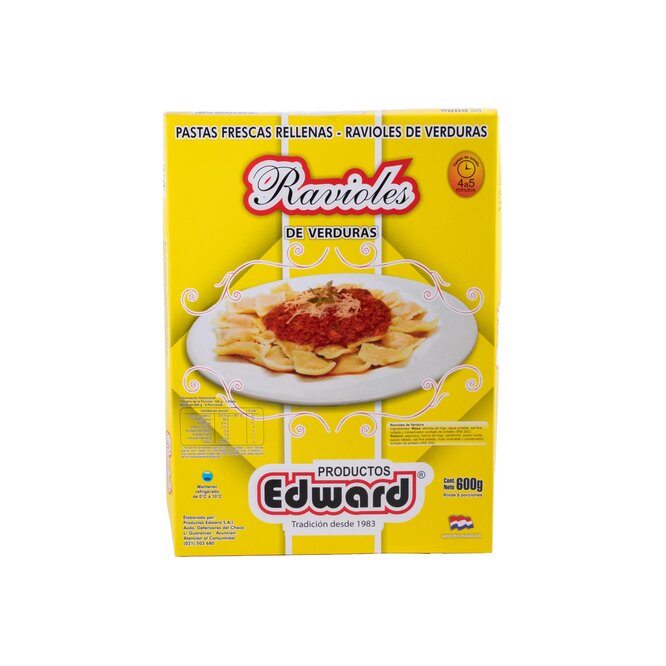Ravioles de verdura Edward 500 gramos
