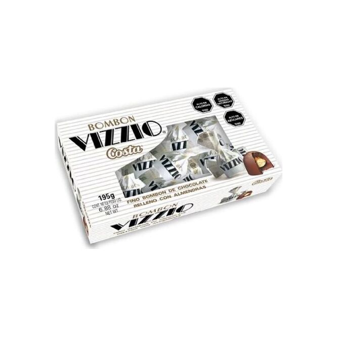 Bombón de chocolate con almendra en caja Vizzio Costa 195 gramos
