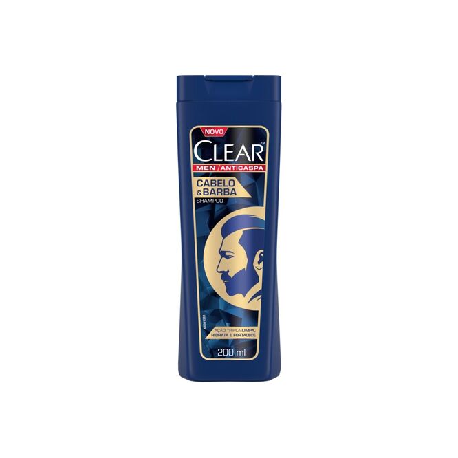 Shampoo Men Anticaspa Para Cabello y Barba Clear 200 ml