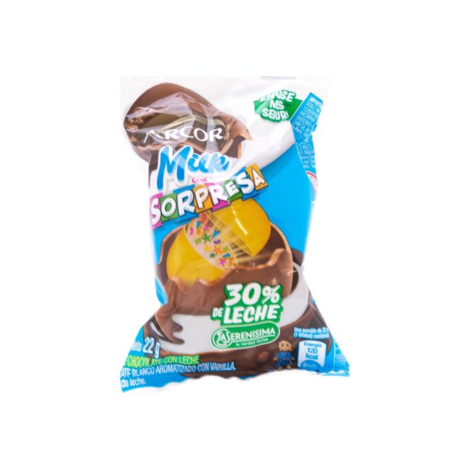 Huevo de chocolate con leche sorpresa Milk 22 gramos