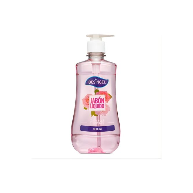 Jabón líquido floral botella Desingel 300 ml