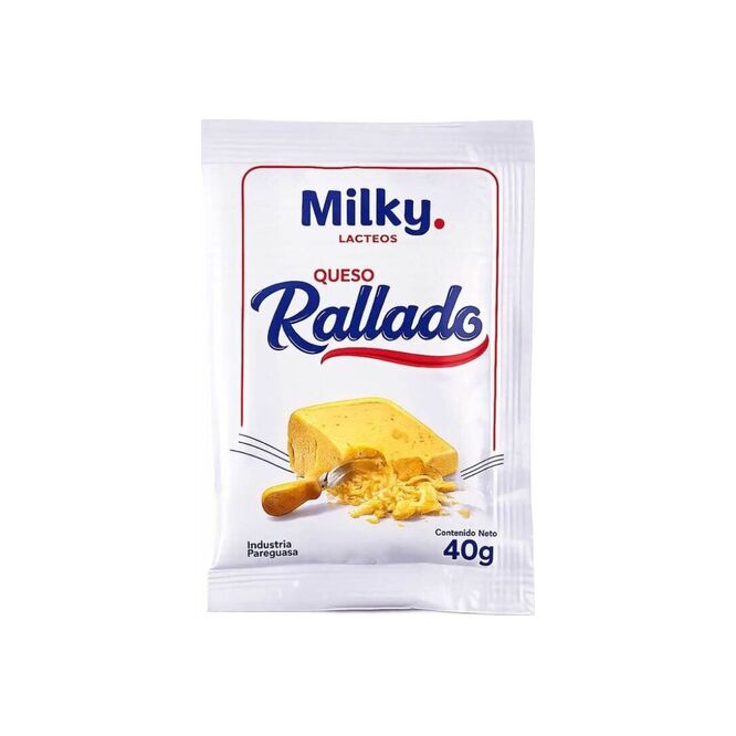 Queso rallado paquete Milky 40 gramos