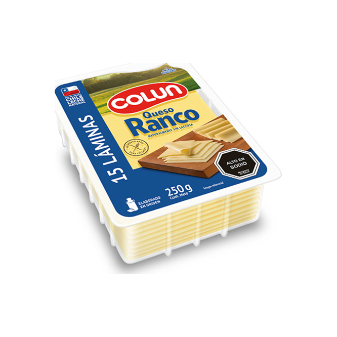 QUESO RANCO LAMINADO 250 GR COLUN BLIS