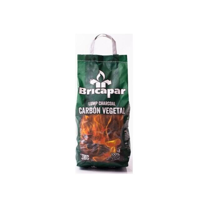Carbón vegetal paquete Bricapar 3 kilos
