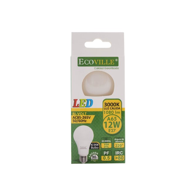 Foco Led Luz Cálida 12W 1080 LM Ecoville