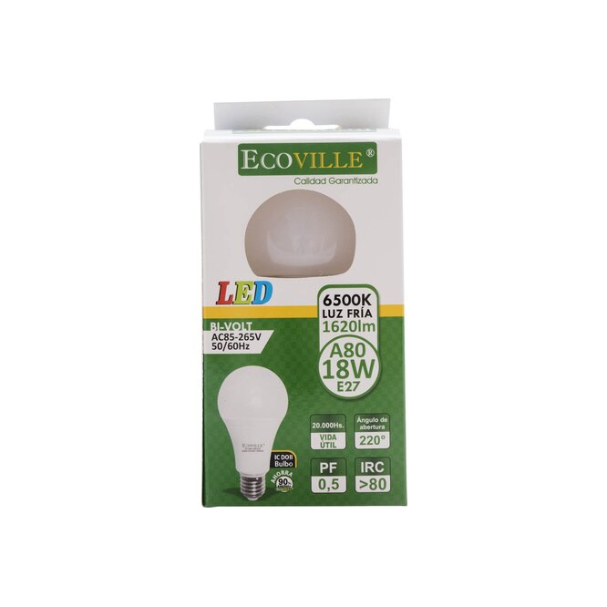Foco led luz fría 18w 1620 lm Ecoville por unidad