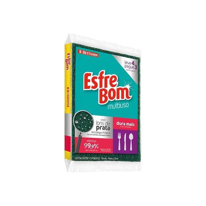 Esponja multiuso con fibra Bettanin 4 unidades
