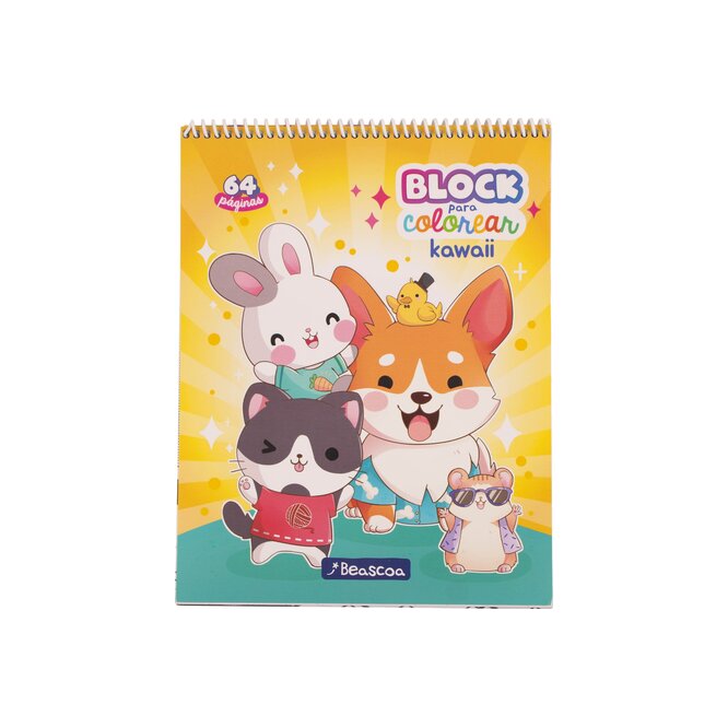 Block colorear kawaii Beascoa por unidad