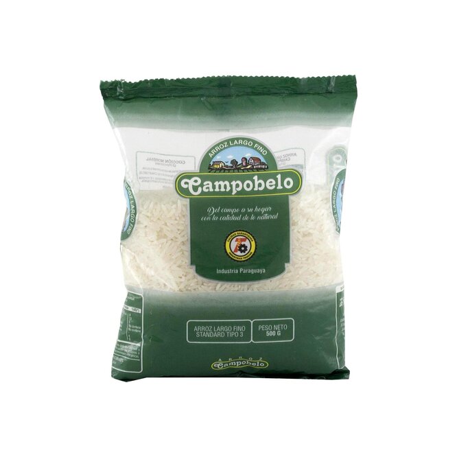 Arroz tipo 3 paquete Campobello 500 gramos