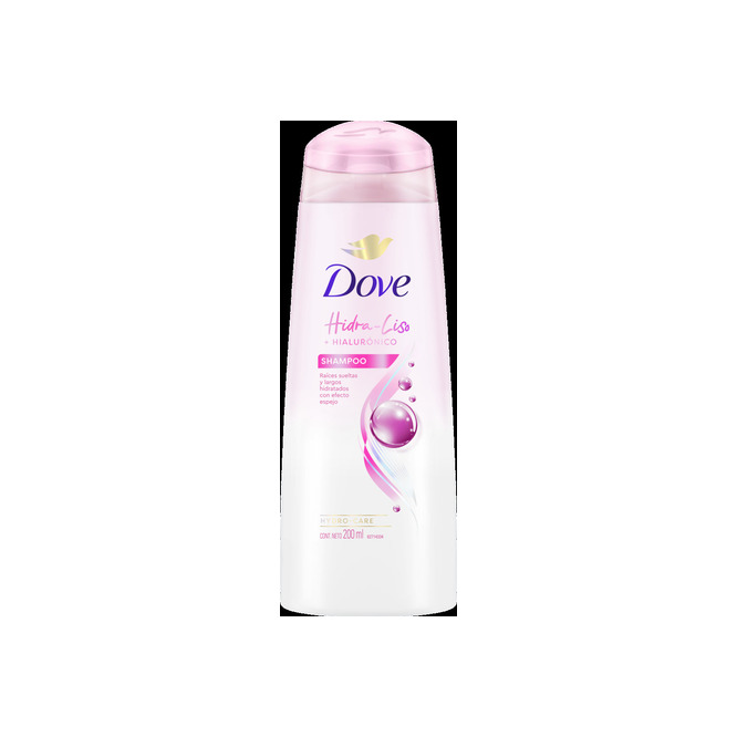 Shampoo Hidra Liso con ácido hialurónico Dove 200 ml