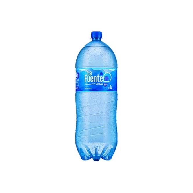 Agua mineral sin gas botella La Fuente 3 litros