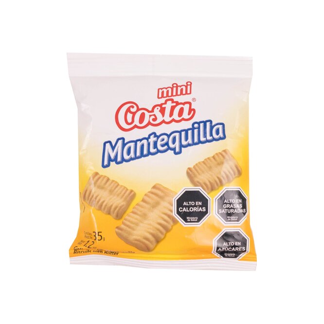Galletita dulce con mantequilla en paquete Mini Costa 45 gramos